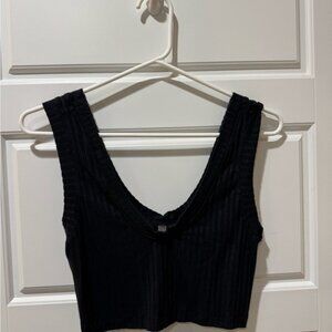 Black Ribbed Free People Movement Women's Top